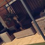 Rotan tuinset moet weg zie foto's WEG=WEG, Tuin en Terras, Tuinsets en Loungesets, Gebruikt, Rotan, Ophalen of Verzenden, Eettafel