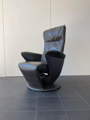 Nette bruine leren topform relax fauteuil / relax stoel beschikbaar voor biedingen