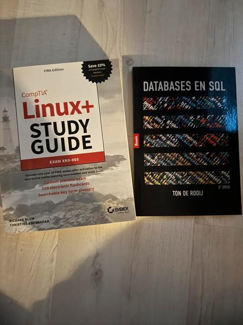 IT Studieboeken: Linux+ & Databases en SQL - zgan, Boeken, Informatica en Computer, Zo goed als nieuw, Ophalen of Verzenden