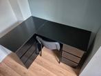 Zwart Bureau met Lades, Huis en Inrichting, Bureaus, Ophalen of Verzenden