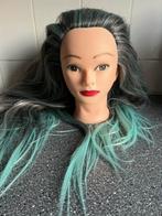 Kop met lang grijs/ groen haar. 45-50cm., Ophalen of Verzenden, Zo goed als nieuw