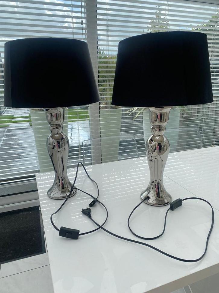Set van 2 tafellampen | 60 cm hoog, Huis en Inrichting, Lampen | Tafellampen, Gebruikt, 50 tot 75 cm, Overige materialen, Ophalen