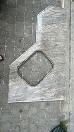 Granieten Keukenblad met Spoelbak Uitsparing, Ophalen, Gebruikt, Grijs, Graniet of Steen