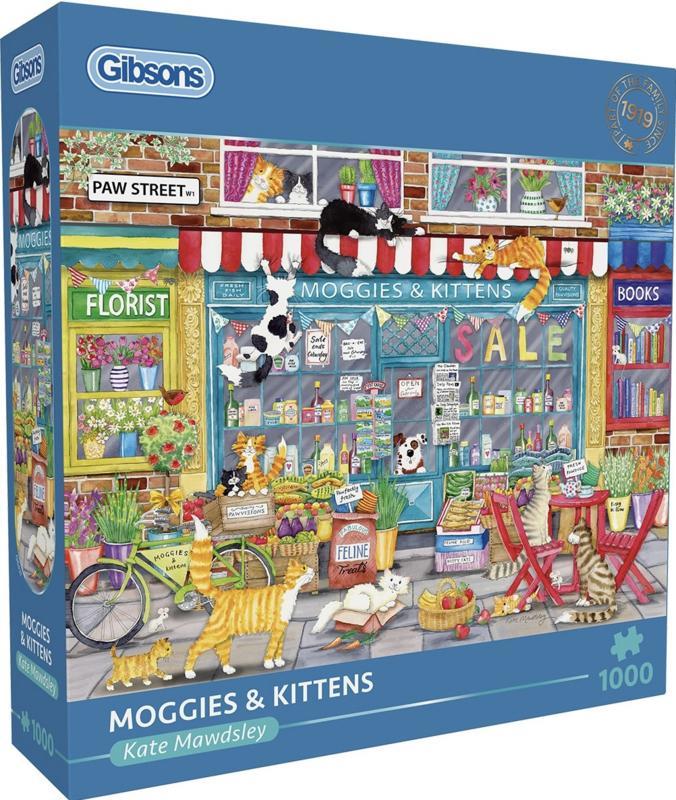 Gibsons - Moggies & Kittens - 1000 stukjes, Hobby en Vrije tijd, Denksport en Puzzels, Nieuw, Legpuzzel, 500 t/m 1500 stukjes