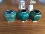 3 oude gemberpotjes. Jaren 70., Rond, Ophalen of Verzenden, Zo goed als nieuw, Aardewerk