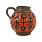 Zeldzame Oranje Bolle Vaas West Germany Aardewerk Wekara, Antiek en Kunst, Antiek | Vazen, Ophalen of Verzenden
