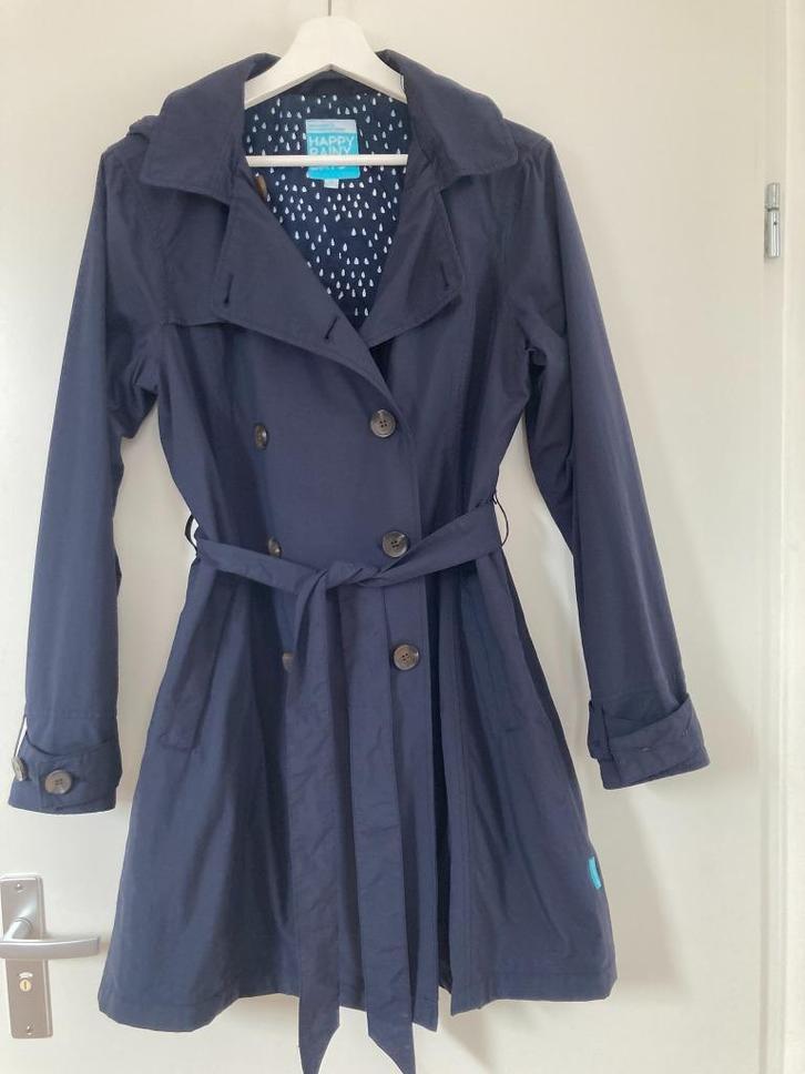 Donkerblauwe dames parka, Happy Rainy Days, maat M, Kleding | Dames, Jassen | Winter, Zo goed als nieuw, Maat 38/40 (M), Blauw