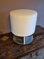 Space-Age wit Lederen zitkruk, Ophalen of Verzenden