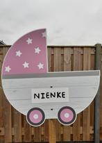 Geboortebord Roze Kinderwagen te huur / huren, Zo goed als nieuw, Geboortebord, Info@bezigebijtjezzz.nl, Ophalen