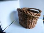 Fietsmand #  bruin 27x21 cm met hengsel - foto's, Ophalen of Verzenden, Zo goed als nieuw, Fietsmand, Stuurbevestiging