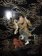 Vintage Chinees Lakpaneel Shou Lao met Harde Stenen, Antiek en Kunst, Ophalen of Verzenden