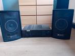 Luitsprekers en versterker., Gebruikt, 60 tot 120 watt, Front, Rear of Stereo speakers, Ophalen