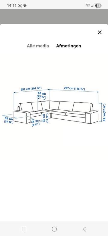 Ikea Hoekbank Kivik - Zo goed als nieuw! - afbeelding 2