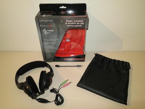 Creative Fatal1ty gaming headset, Computers en Software, Headsets, Gebruikt, Over-ear, Gaming headset, Ophalen of Verzenden