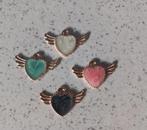 Metalen hart met vleugel bedel "nieuw", Hobby en Vrije tijd, Kralen en Sieraden maken, Ophalen of Verzenden, Nieuw, Bedel