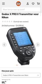 Godox X-PRO II Transmitter (TTL Trigger) Nikon in nieuwstaat, Audio, Tv en Foto, Fotografie | Flitsers, Ophalen of Verzenden, Zo goed als nieuw