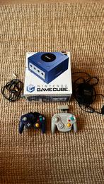 Complete retro Nintendo GameCube set paars + controllers, Ophalen, Gebruikt, Met 2 controllers, Paars