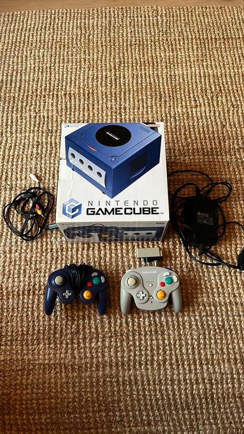 Complete retro Nintendo GameCube set paars + controllers, Spelcomputers en Games, Spelcomputers | Nintendo GameCube, Gebruikt