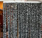 Gordijn Vliegen Kattenstaarten Grijs Wit Zwart 90x220cm, Gebruikt, 200 cm of meer, Grijs, 50 tot 100 cm