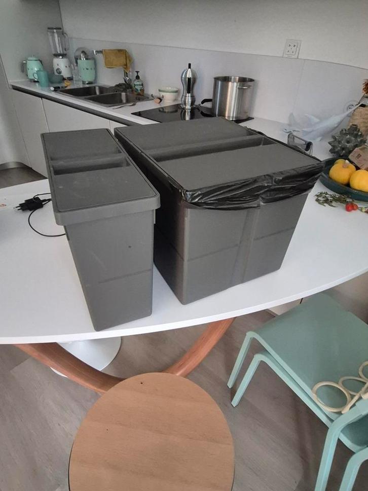 Inbouw Afvalemmers Keuken - Donkerbruin - Nieuwstaat, Huis en Inrichting, Woonaccessoires | Prullenbakken, Ophalen
