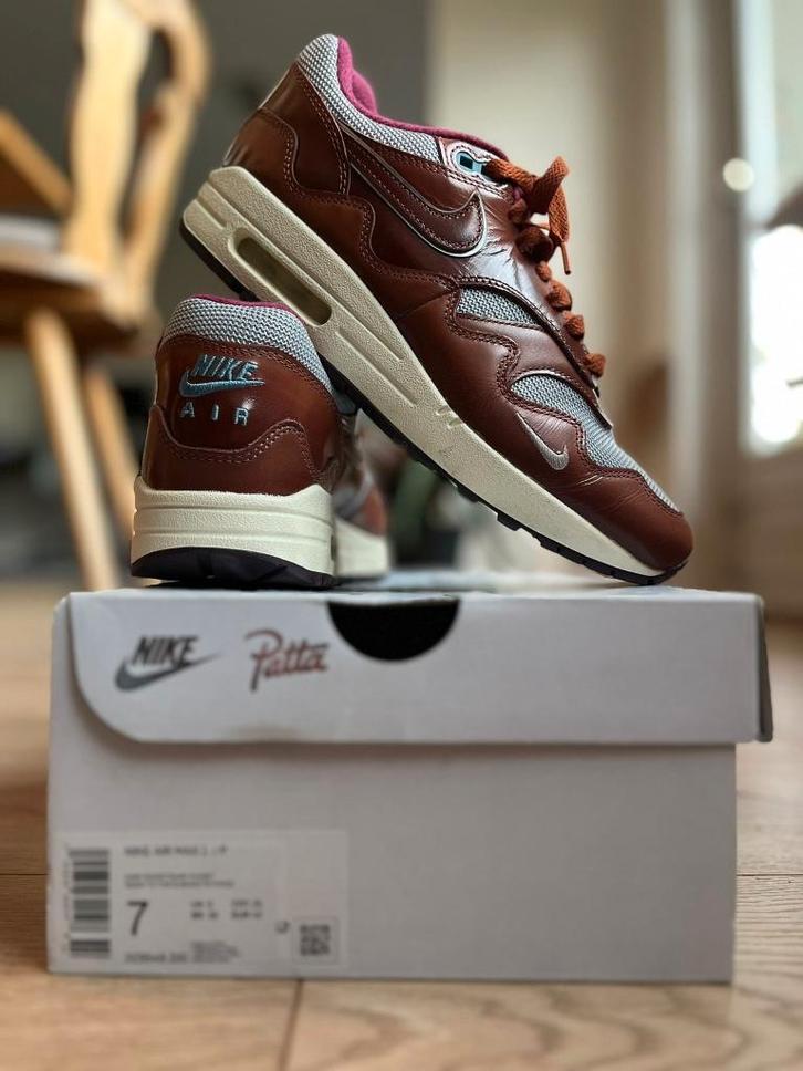 Nike Air Max 1 Patta Wave “Dark Russet” – Size 40 (EU), Kleding | Dames, Schoenen, Zo goed als nieuw, Sneakers of Gympen, Bruin