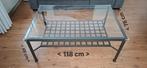 Salontafel met glasplaat, gratis af te halen, Ophalen, Gebruikt, 100 tot 150 cm, Glas