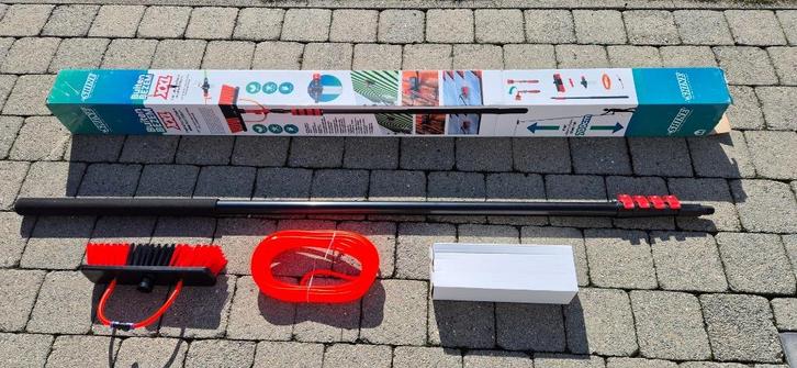 Shine buitenbezem XXL met uitschuifbare steel tot 700cm, Tuin en Terras, Hand-tuingereedschap, Nieuw, Bezem, Ophalen