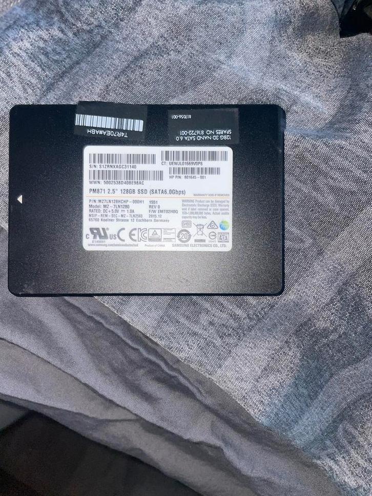128GB SATA SSD, Computers en Software, Harde schijven, Gebruikt, Desktop, Intern, SSD, SATA, Ophalen