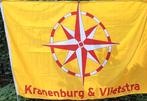 Vlag Kranenburg & Vlietstra  150 x 100, Verzamelen, Scheepvaart, Ophalen of Verzenden, Zo goed als nieuw