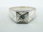 Zilveren ring met zirkonia, 18.5 mm, Sieraden, Tassen en Uiterlijk, Ringen, Info@zilverwebsite.nl, Verzenden, Zo goed als nieuw