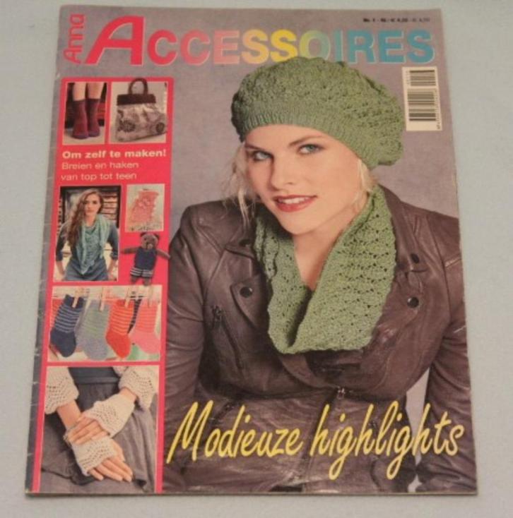 Anna Accessoires haken en breien, 41 patronen, Hobby en Vrije tijd, Breien en Haken, Zo goed als nieuw, Breien of Haken, Patroon of Boek