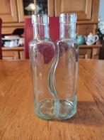 Glazen Tweedelige, duo vaas, Blauw, Ophalen of Verzenden, Minder dan 50 cm, Glas