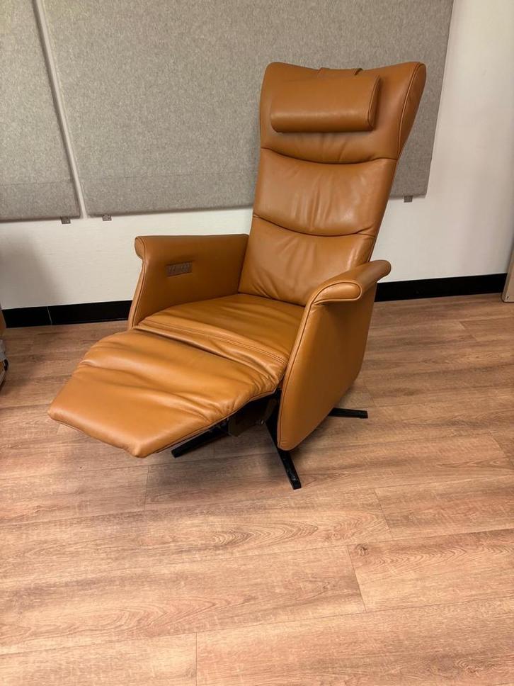 Velderhof Sta Op Stoel - Comfort en Gemak, Huis en Inrichting, Fauteuils, Gebruikt, Leer, 75 tot 100 cm, Ophalen of Verzenden