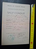 Sauf Conduit / vrijgeleide gemeente Connigis WOI Aisne wo1, Ophalen of Verzenden, Voor 1920, Tijdschrift