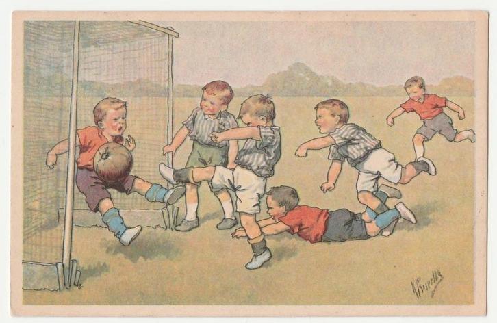 Feiertag.  Voetbal.  Kinderen.  1922.  Sport.  Illustrateurs, Verzamelen, Ansichtkaarten | Themakaarten, Gelopen, 1920 tot 1940