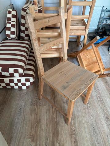 8 IKEA Ivar stoelen met gekleurde kussens - afbeelding 2