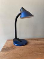 Vintage Hema bureaulamp - 80s blauw metallic, Huis en Inrichting, Lampen | Tafellampen, Gebruikt, Ophalen of Verzenden, 80s, Minder dan 50 cm
