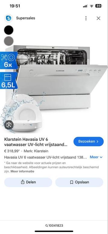 Klarstein Havasia UV 6 Vaatwasser - Zo Goed Als Nieuw! beschikbaar voor biedingen