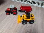 Tractor en shovel met geluid, Kinderen en Baby's, Speelgoed | Speelgoedvoertuigen, Ophalen of Verzenden, Zo goed als nieuw