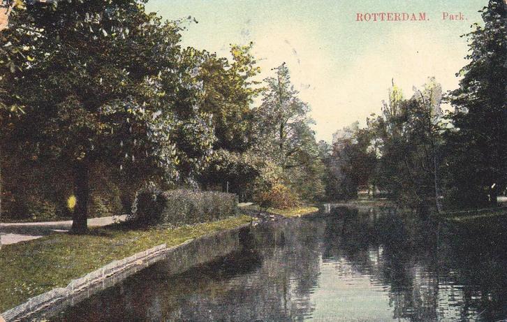 00490 Rotterdam - Park - gel. 1913, Verzamelen, Ansichtkaarten | Nederland, Gelopen, Zuid-Holland, Voor 1920, Verzenden