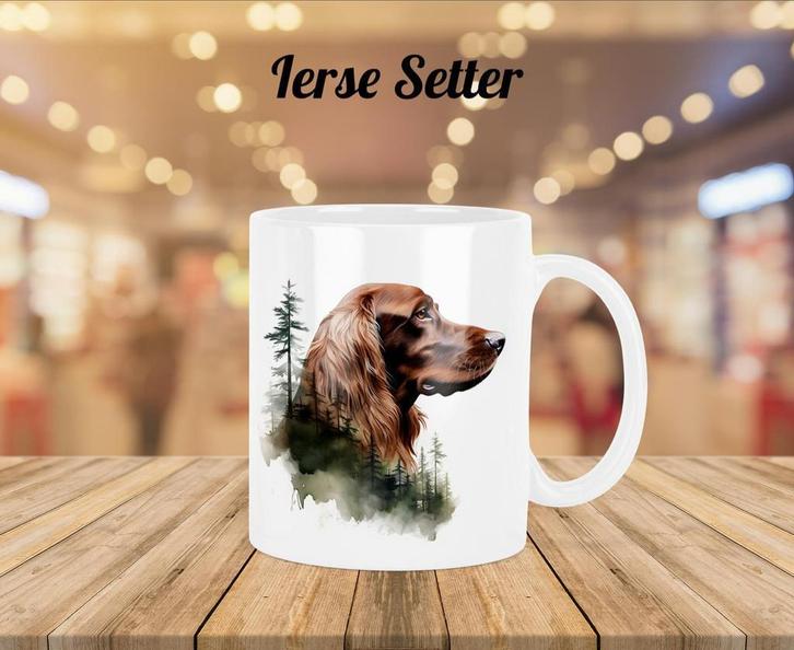 Ierse Setter profiel mok, Huis en Inrichting, Keuken | Servies, Nieuw, Kop(pen) en/of Schotel(s), Overige stijlen, Ophalen of Verzenden