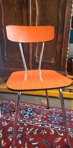 Vintage/Formica/Oranje/Stoeltje, Retro, Retro, Overige kleuren, Ophalen of Verzenden