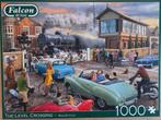 Falcon De Luxe Puzzel - The Level Crossing (1000), Ophalen, 500 t/m 1500 stukjes, Zo goed als nieuw, Legpuzzel