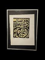 Corneille pastel en indische inkt, Antiek en Kunst, Kunst | Litho's en Zeefdrukken, Ophalen of Verzenden