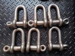 Set van 6 zware harp/ D RVS Sluitingen, Watersport en Boten, Ophalen of Verzenden, Gebruikt, Lijn of Blok