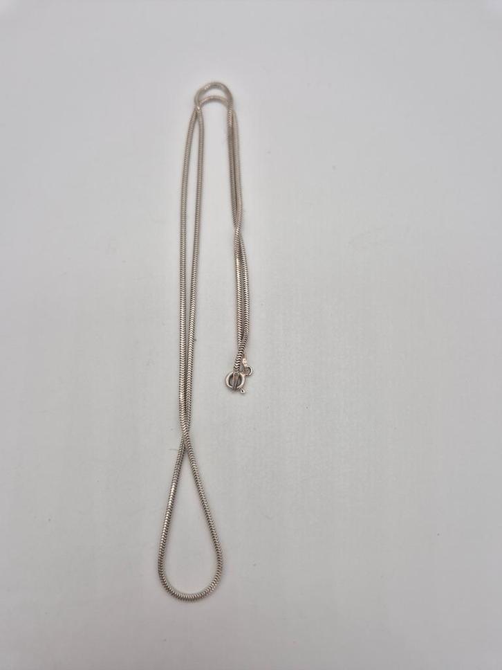 Zilveren Ketting 925 - 51.5cm, Sieraden, Tassen en Uiterlijk, Kettingen, Zo goed als nieuw, Zilver, Zilver, Verzenden