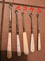 Antieke schoenknopen set van 5, Ophalen of Verzenden