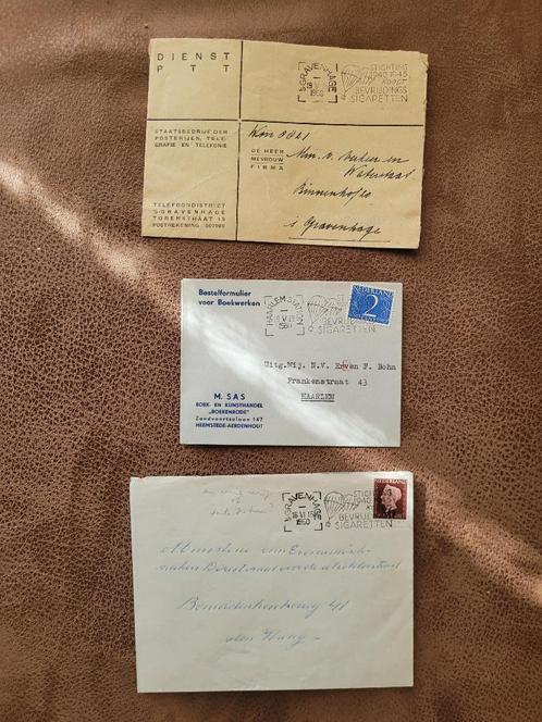 3 brieven stichting 1940-1945 koopt bevrijdingssigaretten, Postzegels en Munten, Brieven en Enveloppen | Nederland, Envelop, Ophalen of Verzenden