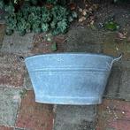 Vintage zinken teil of kinderbadje 1950, Tuin en Terras, Bloembakken en Plantenbakken, Ophalen, Gebruikt, Metaal, Balkon