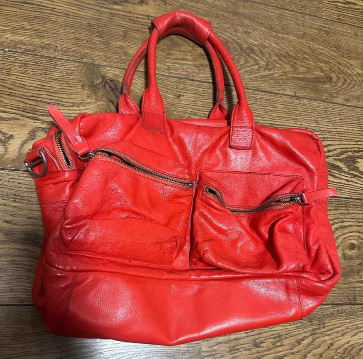 Cowboysbag mooi rood, Sieraden, Tassen en Uiterlijk, Tassen | Damestassen, Zo goed als nieuw, Handtas, Rood, Verzenden